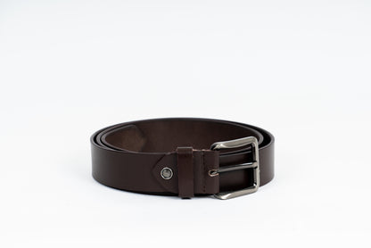 Dark Brown Leather Belt – 40 mm – Handmade in Australia – Custom Size