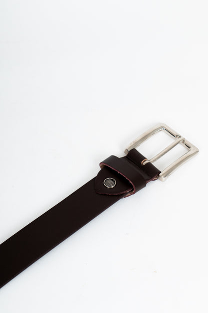 Dark Brown Leather Belt – 35 mm – Handmade in Australia – Custom Size