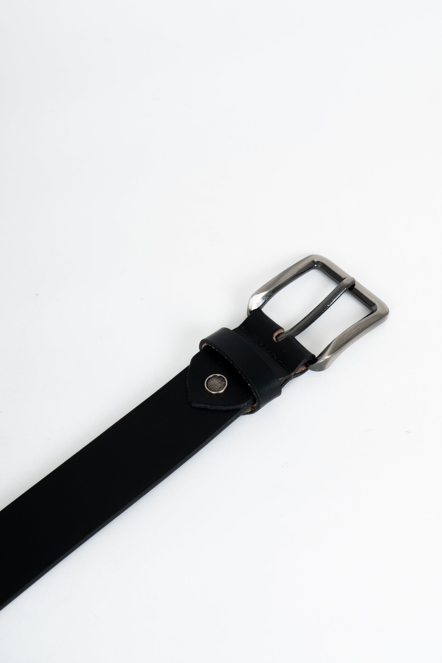 Black Leather Belt – 40 mm – Handmade in Australia – Custom Size