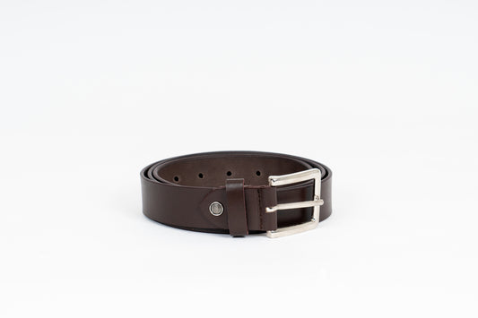 Dark Brown Leather Belt – 35 mm – Handmade in Australia – Custom Size