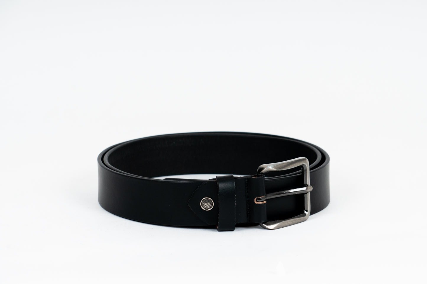 Black Leather Belt – 40 mm – Handmade in Australia – Custom Size