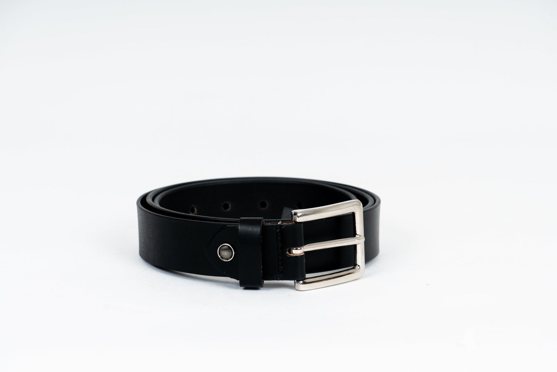 Black Leather Belt – 35 mm – Handmade in Australia - Leather Guy