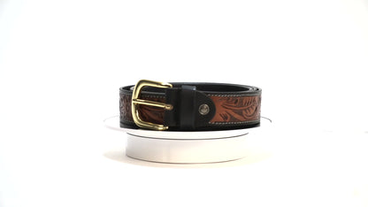 Brown Cowboy Leather Belt – Handmade Western Style