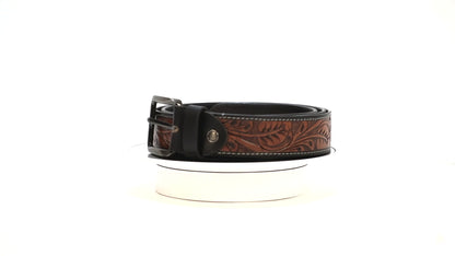 Brown Cowboy Leather Belt – Handmade Western Style