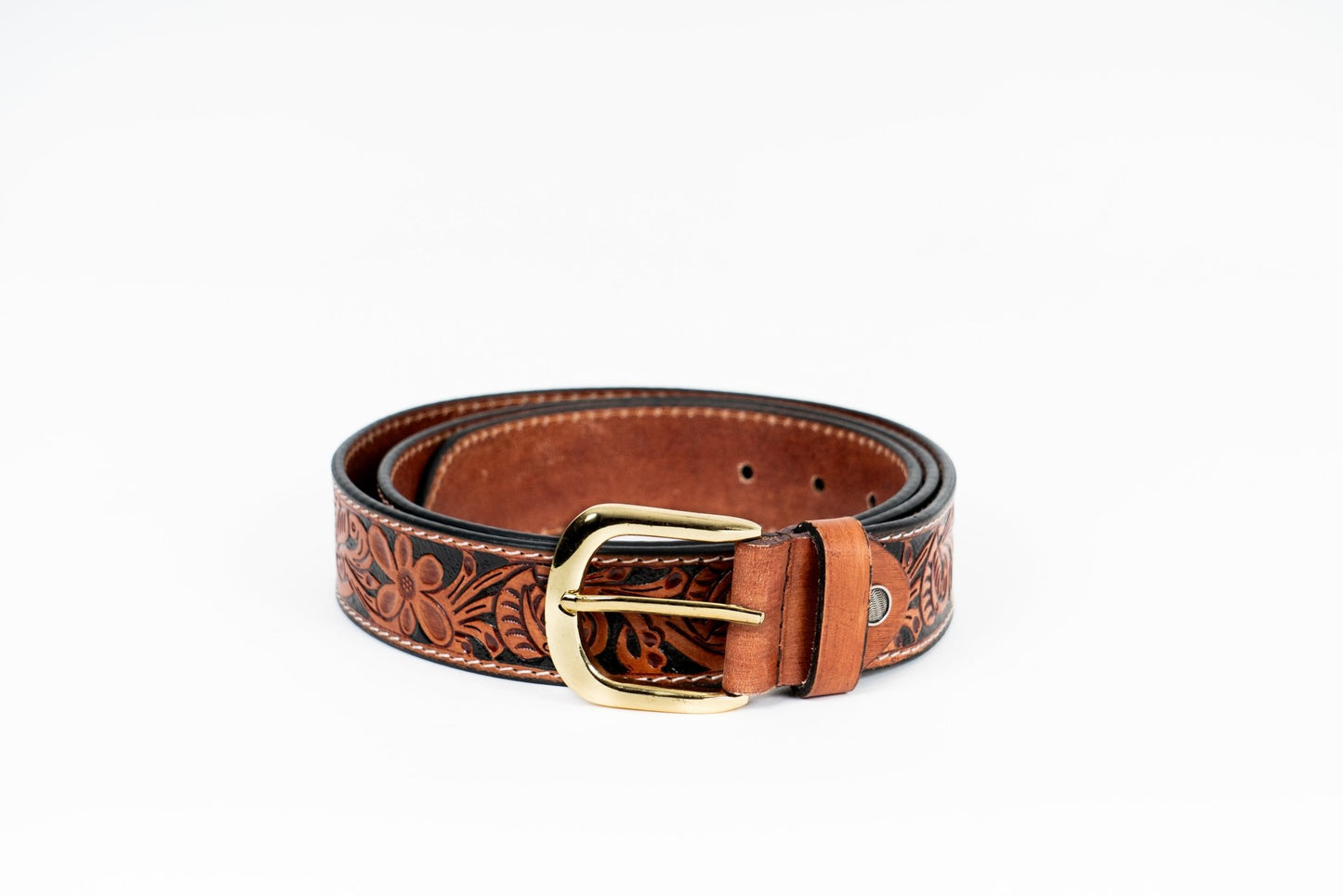 Rodeo Tooled Leather Belt – Western Style - Leather Guy